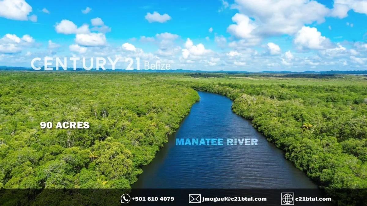 90 ACRES ALONG MANATEE RIVER AND WESTERN LAGOON, BELIZE DISTRICT